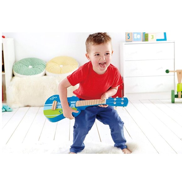 NEW HAPE Kid's Wooden Toy Ukulele Ukelele 21" Musical Instrument Nylon Strings D - Picture 9 of 15